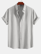 Crinkled Textured Button Down Shirt