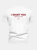 Regular Fit I Want You Back Print Cotton T-Shirt