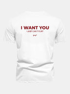 Regular Fit I Want You Back Print Cotton T-Shirt