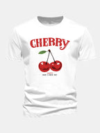 Regular Fit Cherry Print Cotton T-Shirt