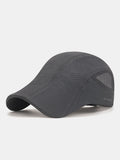 Quick Dry Perforated Vent Running Cap - Large Mesh Back Ultra Ventilated Adjustable Lightweight Athletic Hat
