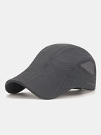 Quick Dry Perforated Vent Running Cap - Large Mesh Back Ultra Ventilated Adjustable Lightweight Athletic Hat