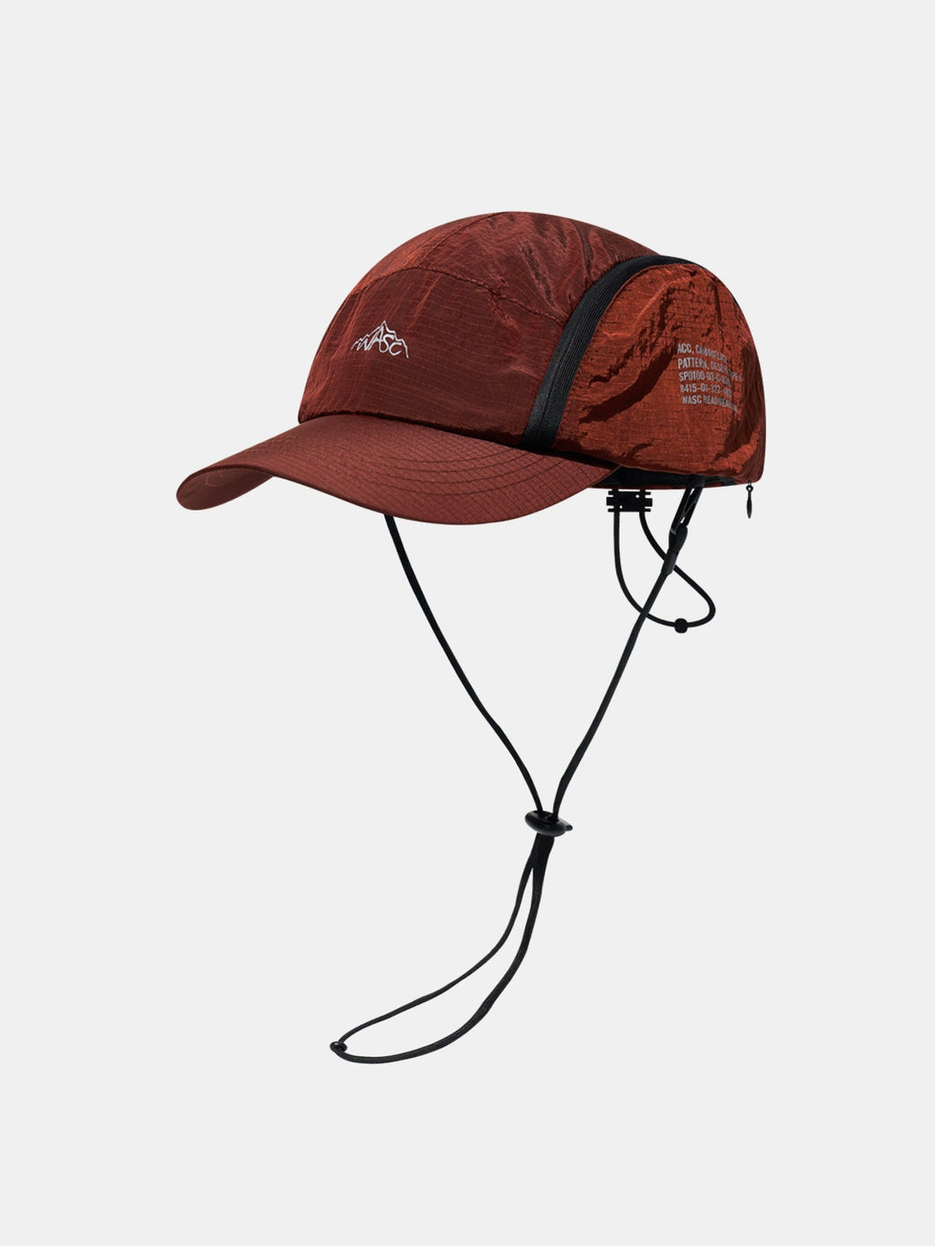 Quick Dry Lightweight Trail 5 Panel Cap | Mountain Logo Embroidery Rear Drawstring Adjustable Cord Lock Outdoor Climbing Sports Hat