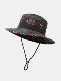 Vintage Boonie Bucket Hat With Tribal Jacquard Band