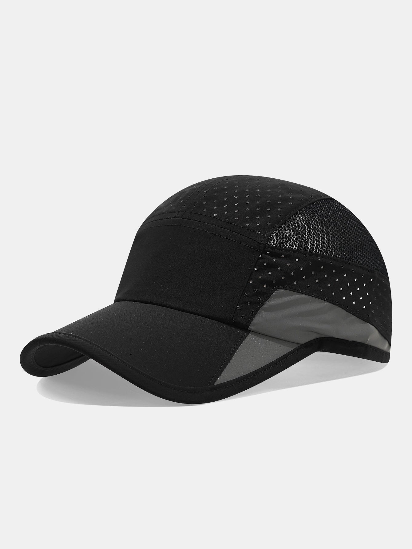 Quick Dry Vented Athletic Cap | Perforated Mesh Spliced Low Profile Lightweight Adjustable Running Sports Hat