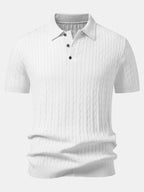 Twisted Jacquard Knit Polo & Slim Fit Tapered Trousers