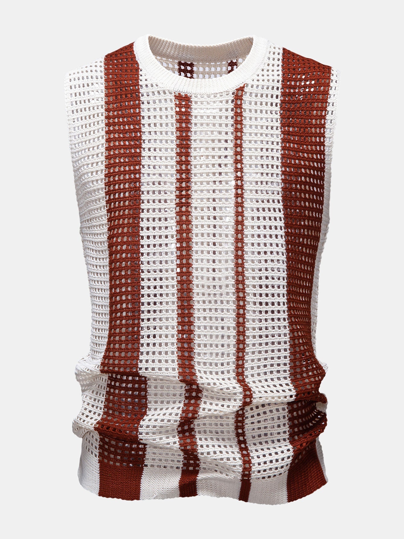 Crochet Stripe Crochet Knit Tank Top