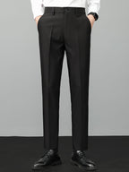 Linen Textured Knit Shirt & Slim Fit Tapered Trousers