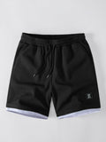2 In 1 Waffle Drawstring 7" Shorts