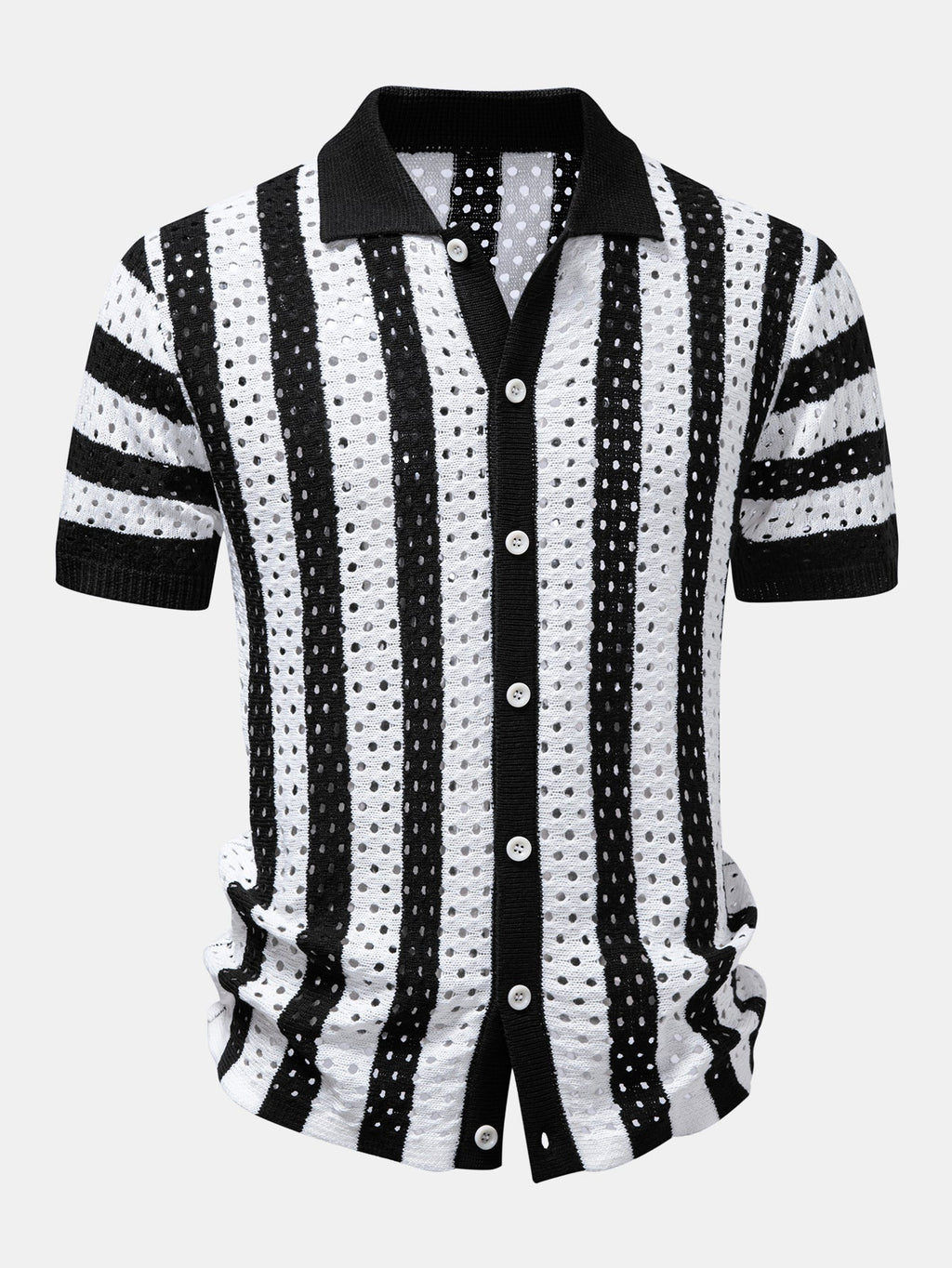 Stripe Open Knit Shirt