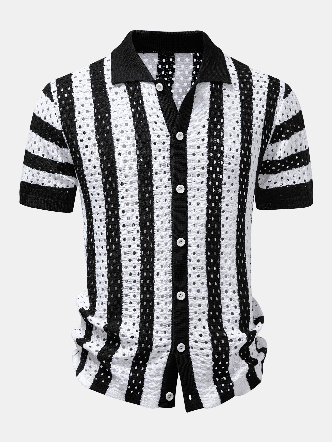 Stripe Open Knit Shirt