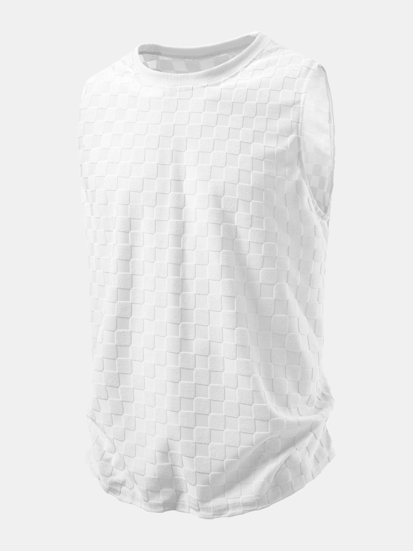 Checkerboard Jacquard Tank Top