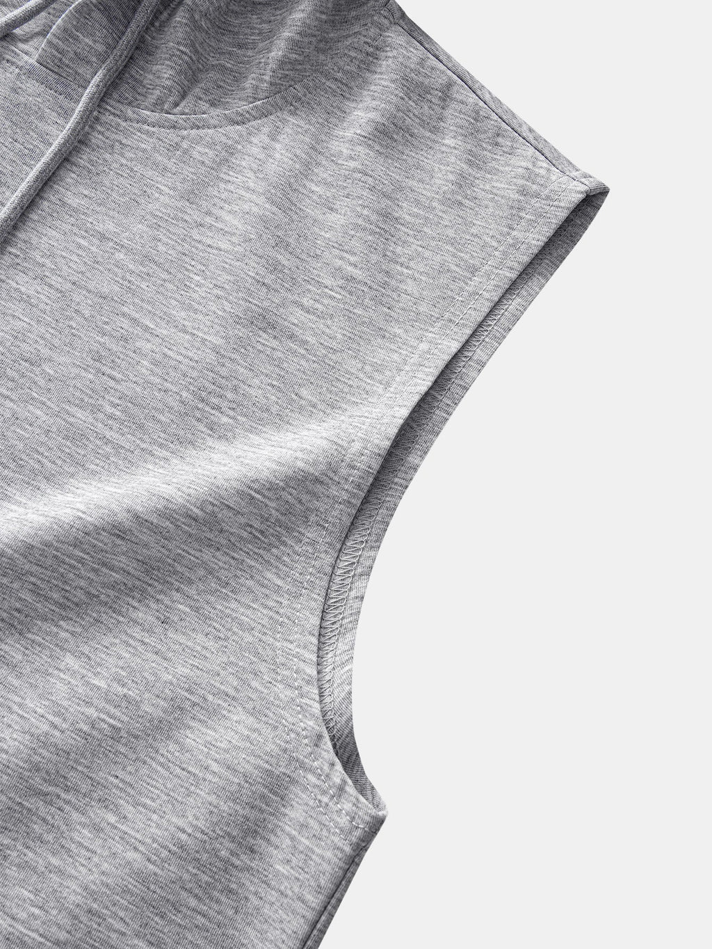 Curved Hem Sleeveless Hooded Tank Top