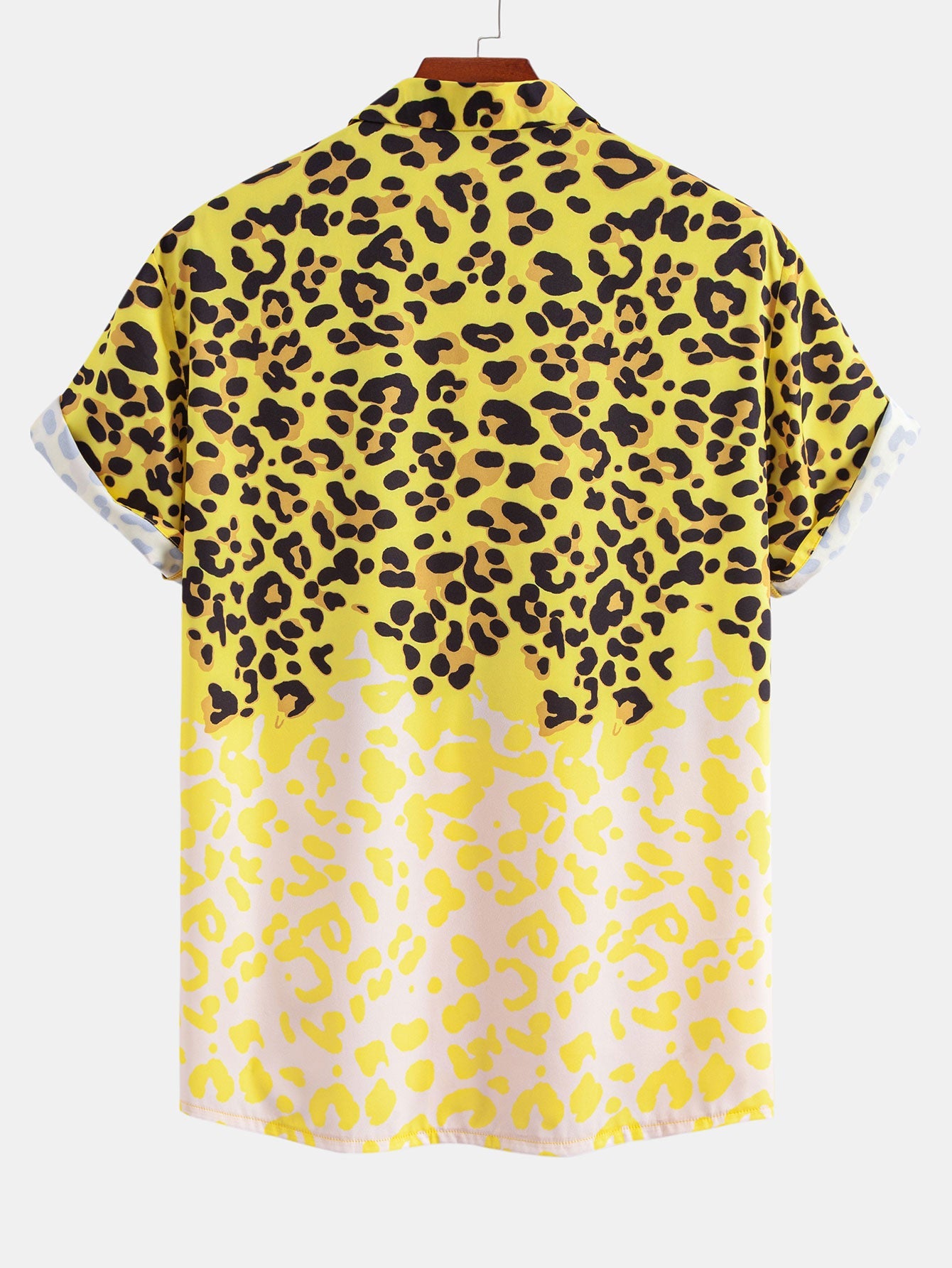 Leopard Print Button Up Shirt & Swim Shorts