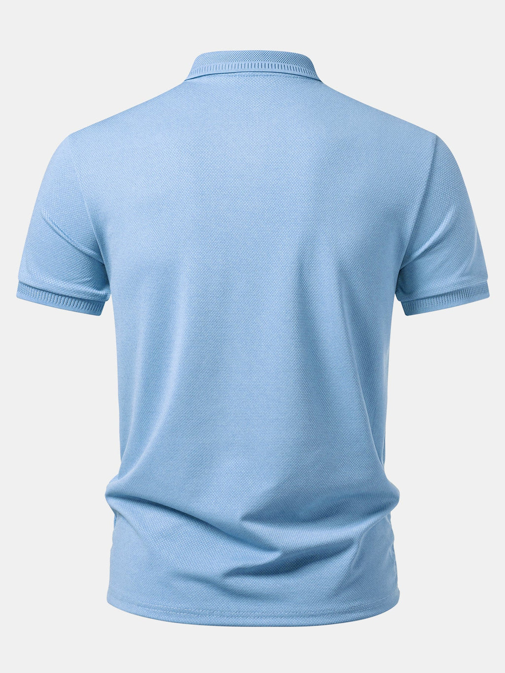 Textured Zipper Polo