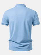 Textured Zipper Polo