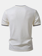 Contrast Trim Waffle Ringer T-Shirt