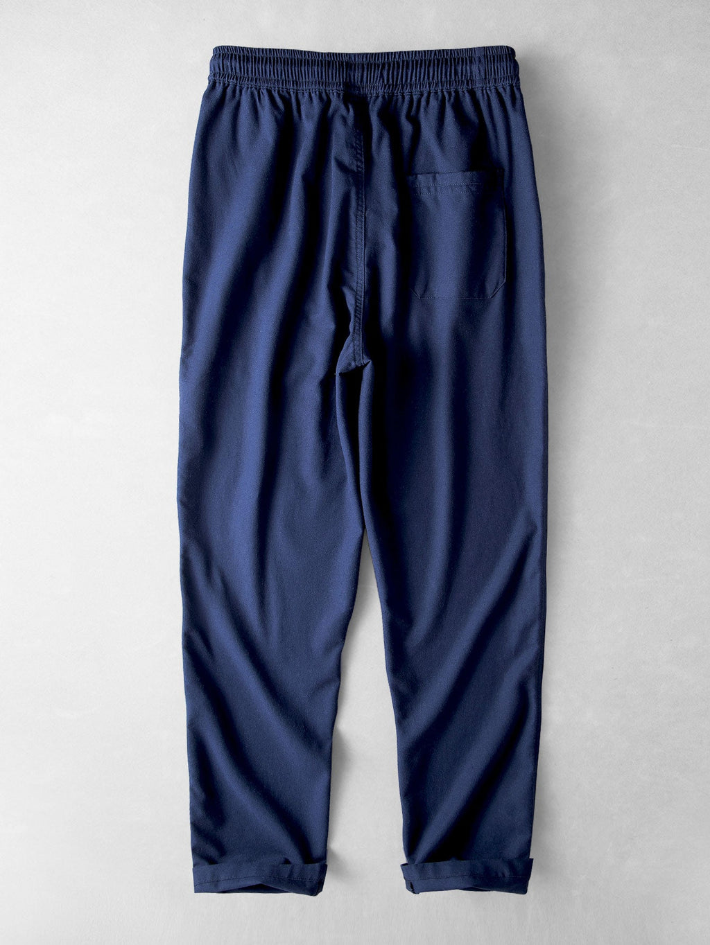 Stripe Open Knit Shirt & Straight Leg Linen Pants