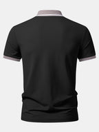 Contrast Stripe Trim Polo