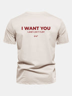 Regular Fit I Want You Back Print Cotton T-Shirt