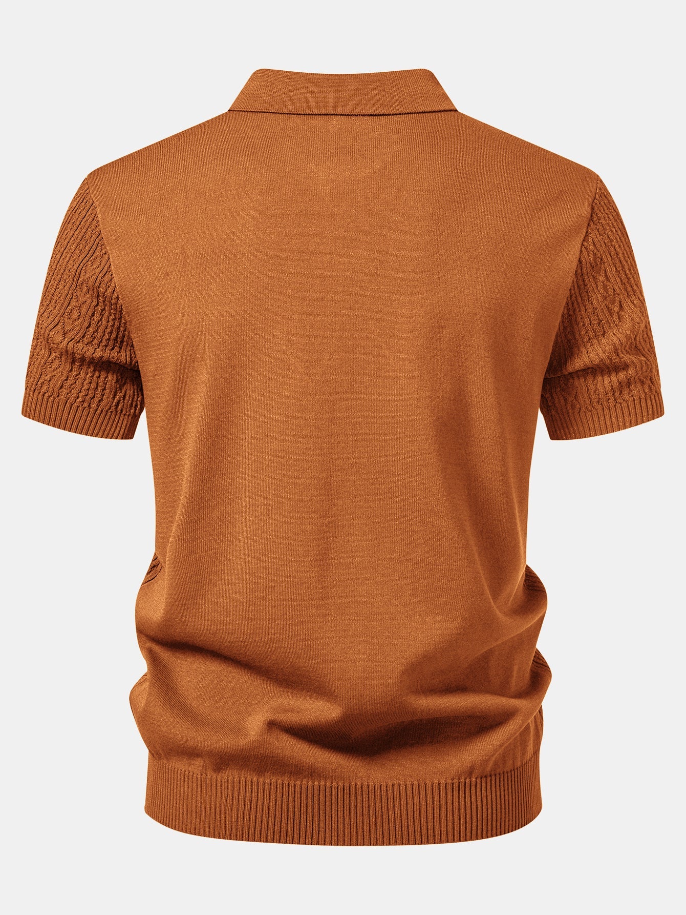 Geometric Jacquard Knit Polo