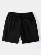 Tribal Geometric Print Patchwork Corduroy Shorts