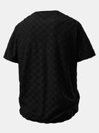 Relax Fit Checkerboard Jacquard  T-Shirt