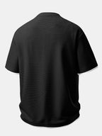 Relax Fit 2 In 1 Waffle Crew Collar T-Shirt & Waffle 7″‌ Shorts