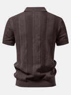 Linen Textured Knit Polo & Straight Leg Linen Pants