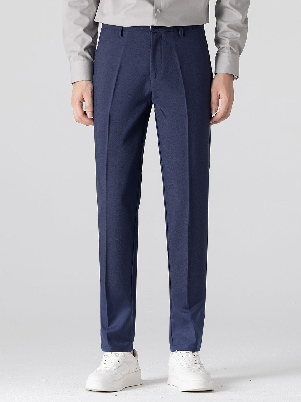 Contrast Geometry Jacquard Knit Polo & Slim Fit Tapered Trousers