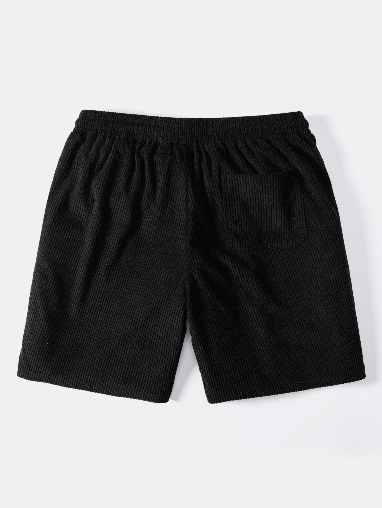 Paisley Print Patchwork Corduroy Shorts