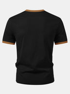 California Mountain Print Contrast Ringer T-Shirt