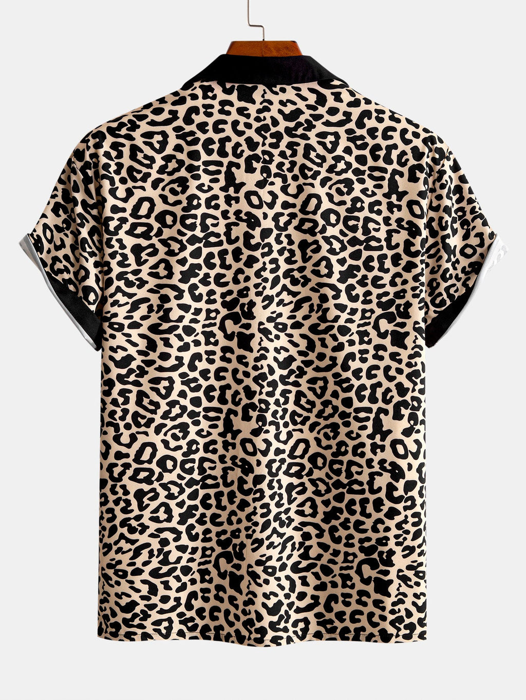 Contrast Trim Leopard Print Shirt