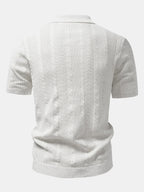 Linen Textured Knit Shirt & Slim Fit Tapered Trousers