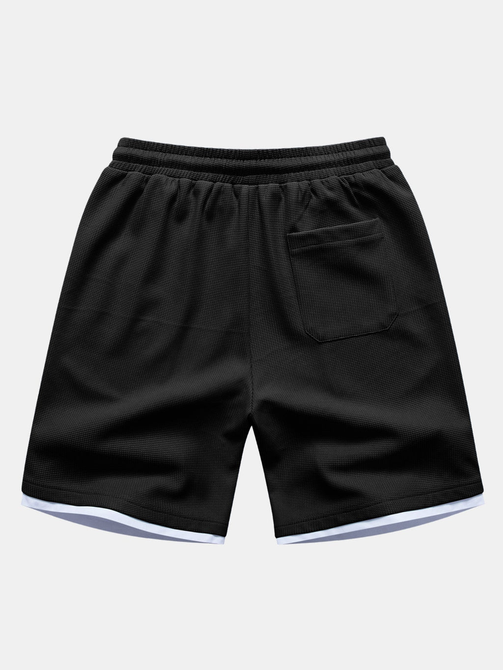 Relax Fit 2 In 1 Waffle Crew Collar T-Shirt & Waffle 7″‌ Shorts