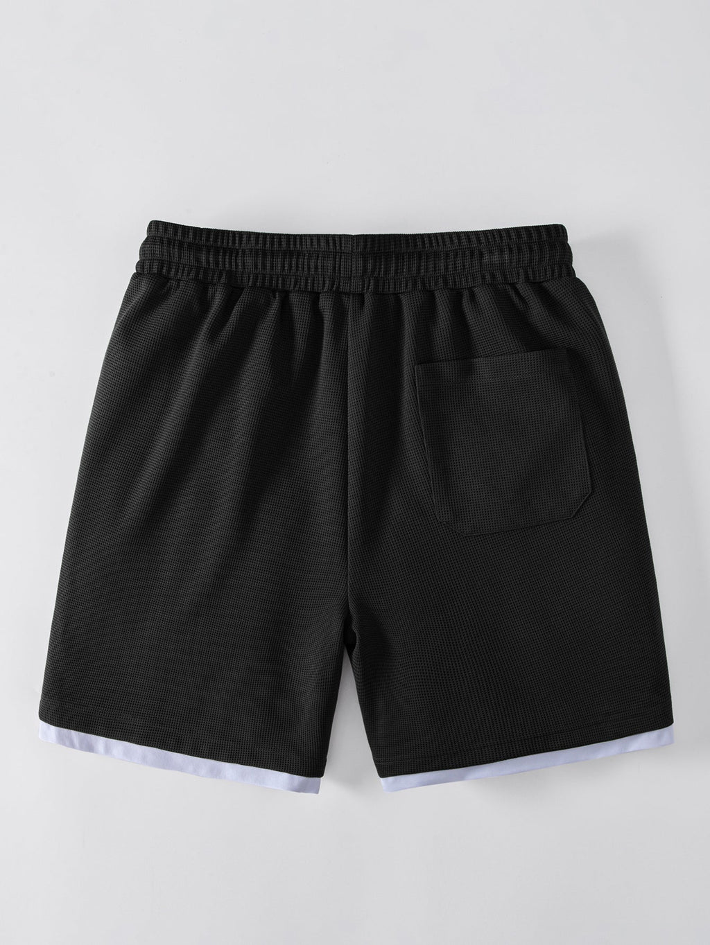 2 In 1 Waffle Drawstring 7" Shorts