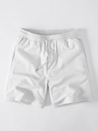 Ribbed Notched Collar Tank Top & Ribbed Drawstring 7" Shorts
