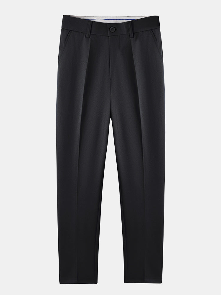 Contrast Textured Jacquard V Neck Knit Polo & Slim Fit Tapered Trousers
