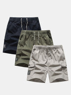 3 Pieces Chino Drawstring Cargo Shorts