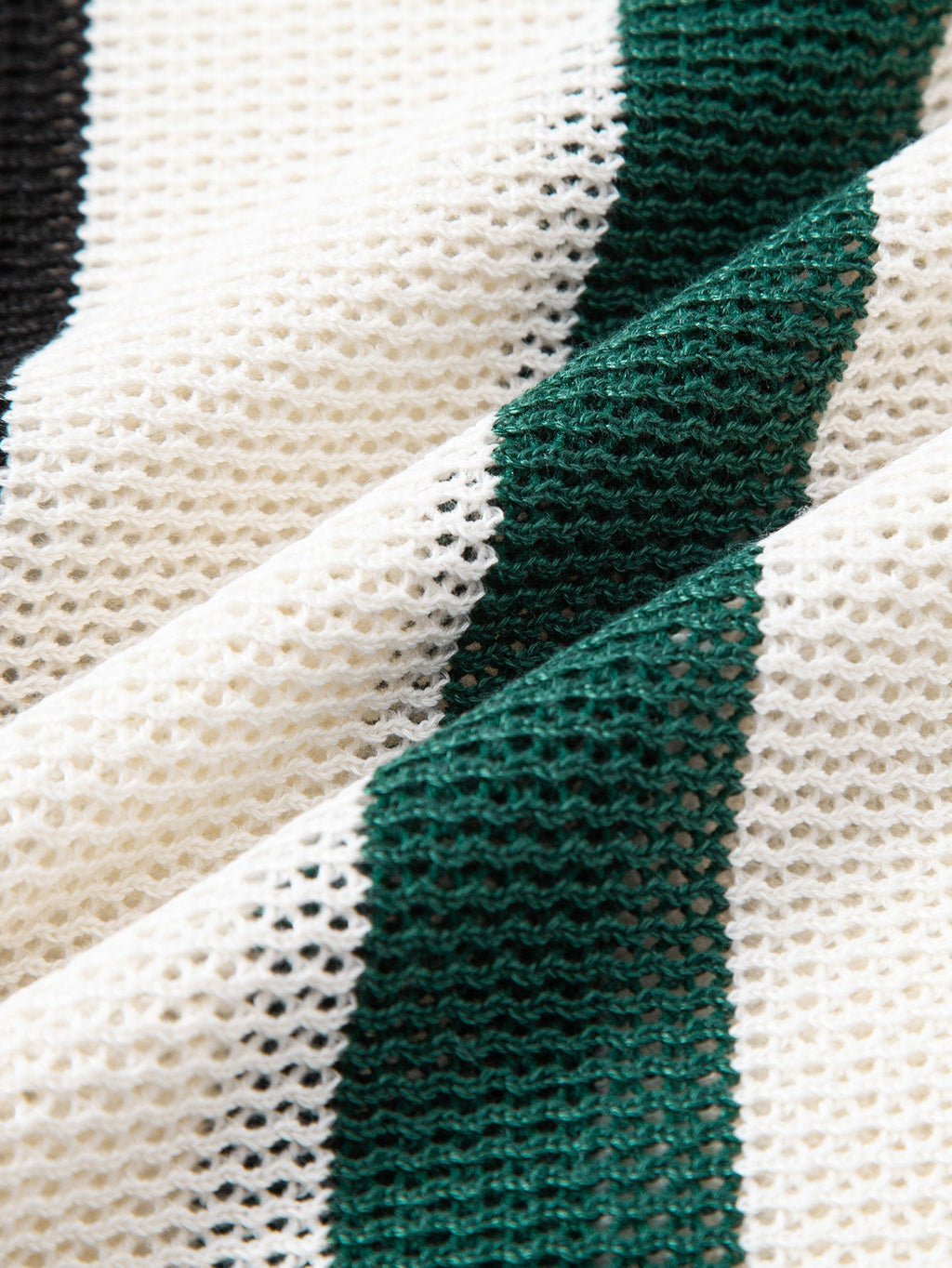 Stripe V Neck Knit Polo & Straight Leg Linen Pants