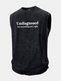 Undiagnosed Print Washed Distressed Tank Top