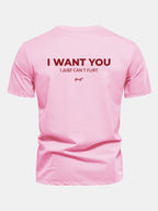 Regular Fit I Want You Back Print Cotton T-Shirt