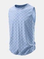 Checkerboard Jacquard Tank Top