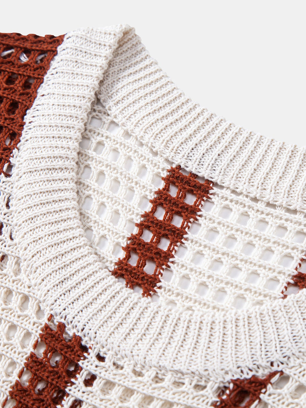 Crochet Stripe Crochet Knit Tank Top