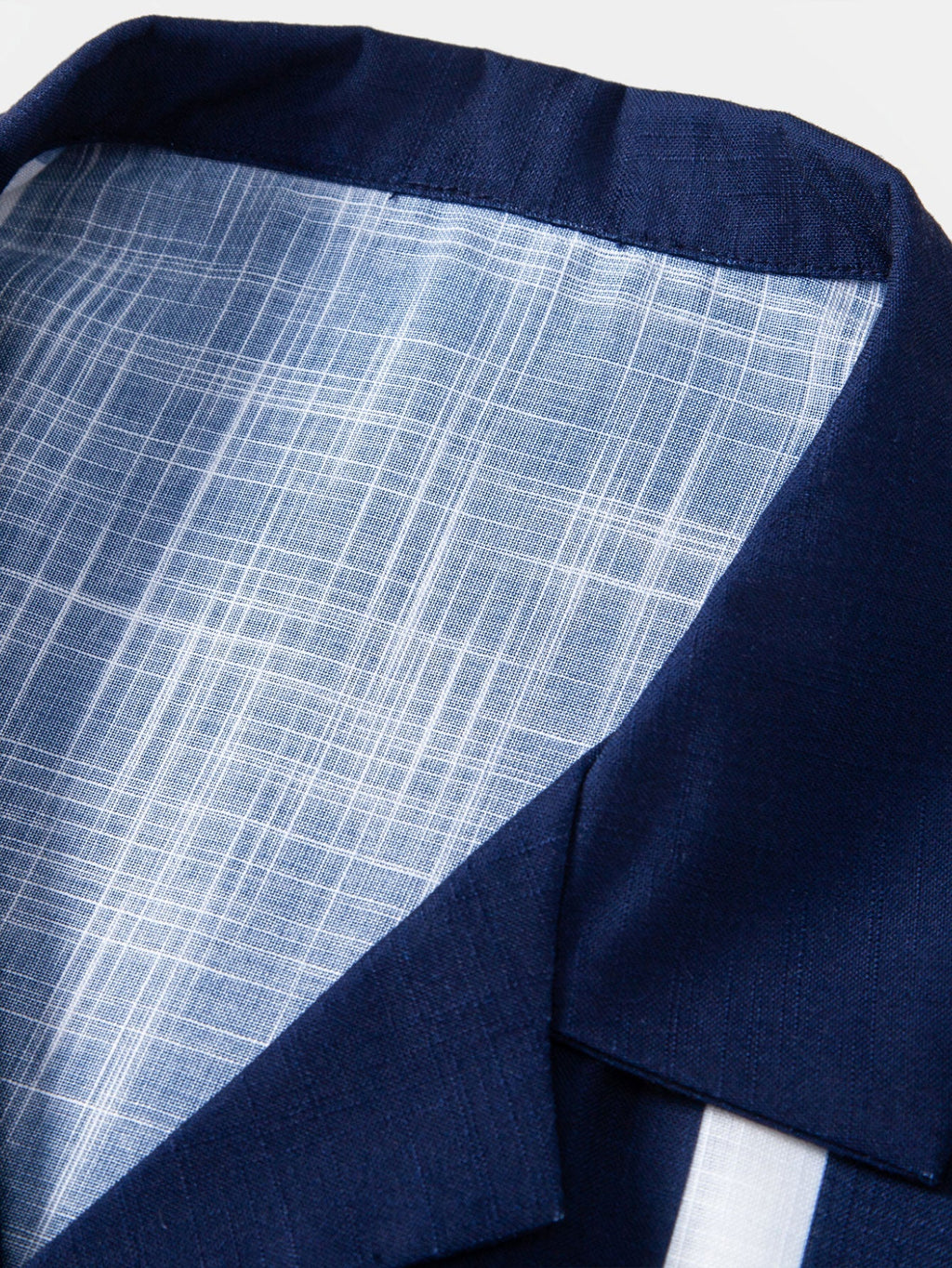 Linen Look Stripe Cuban Collar Shirt