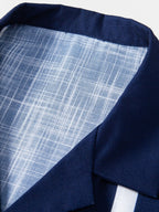 Linen Look Stripe Cuban Collar Shirt