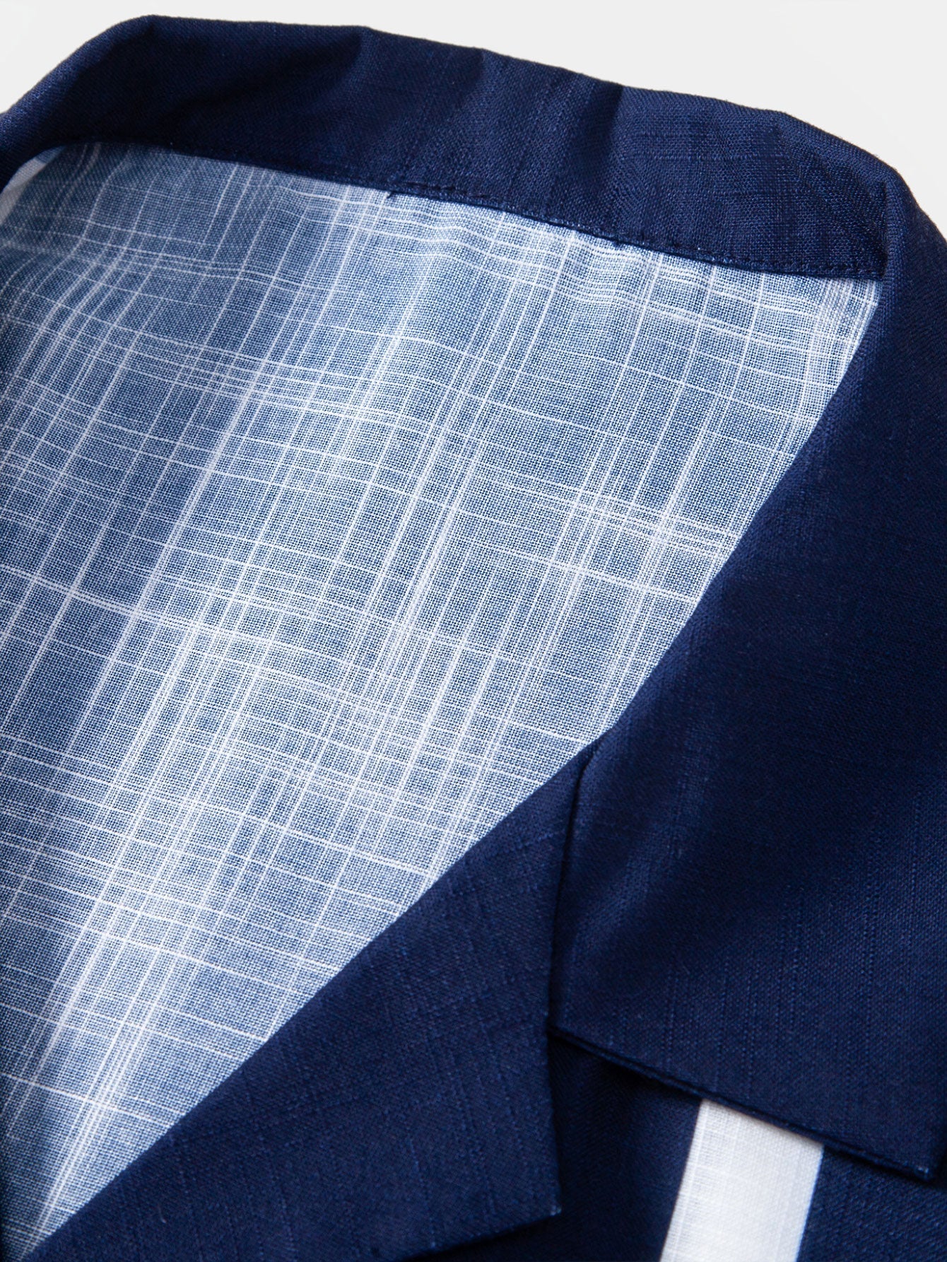 Linen Look Stripe Cuban Collar Shirt
