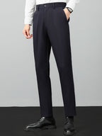 Linen Textured Knit Shirt & Slim Fit Tapered Trousers