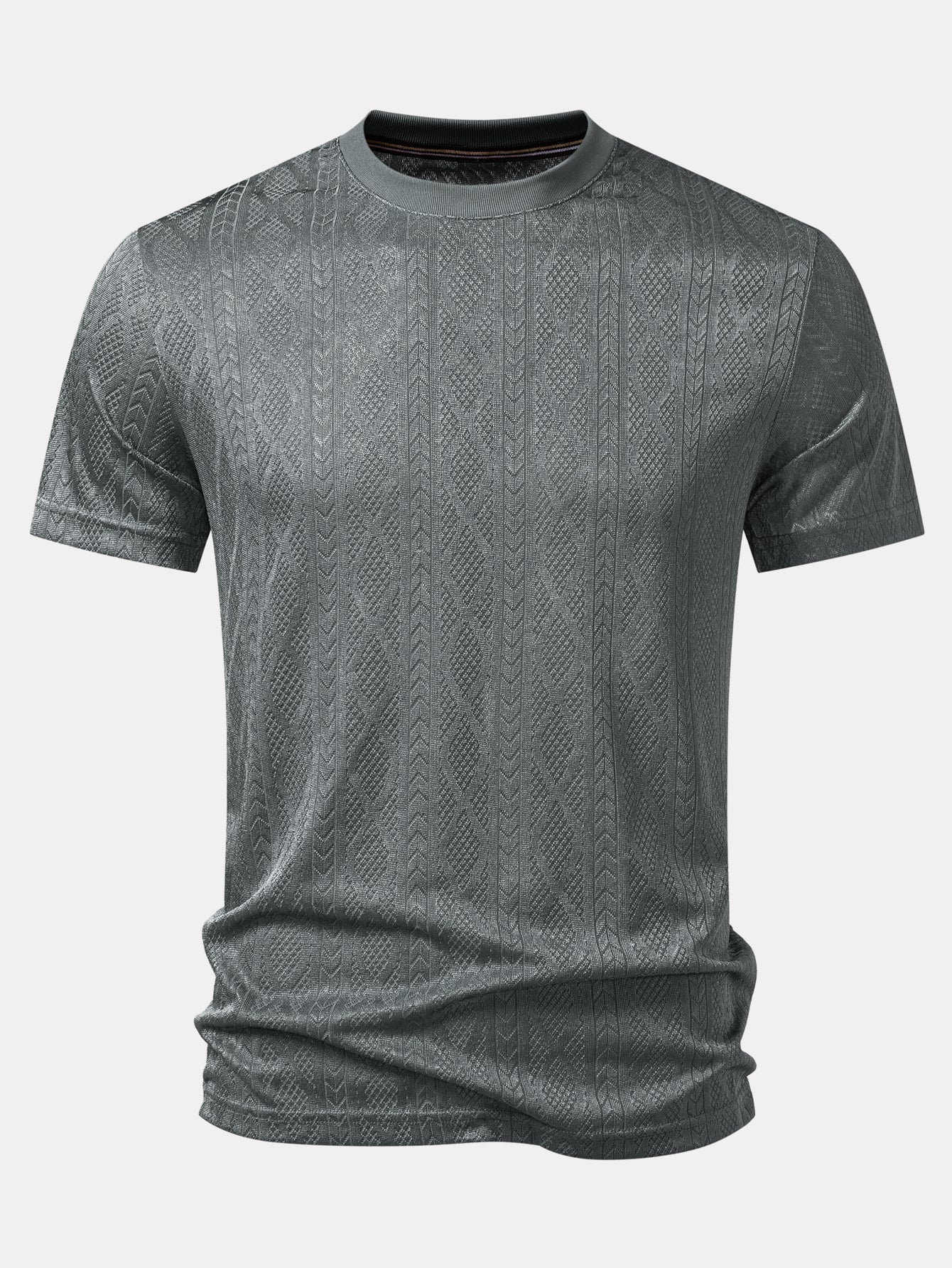 Geometry Jacquard Knit T-Shirt