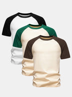 3 Pieces Cotton Raglan Sleeve T-Shirt
